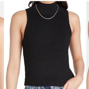 Reformation Ribbed Knit Mock Neck Sweater